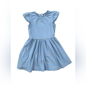 Ebbe Size 110, 5, Scandinavian Made Striped Short Sleeve Organic Dress